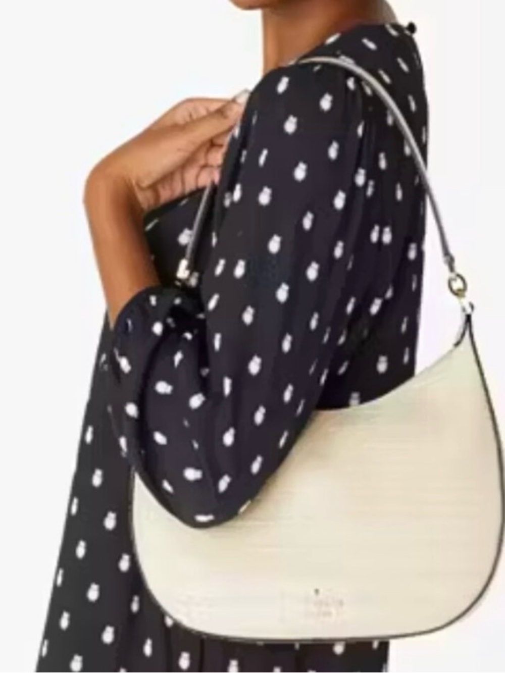 Brand New Authentic Kate Spade Janie Cream Leather Shoulder Bag - Picture 11 of 16